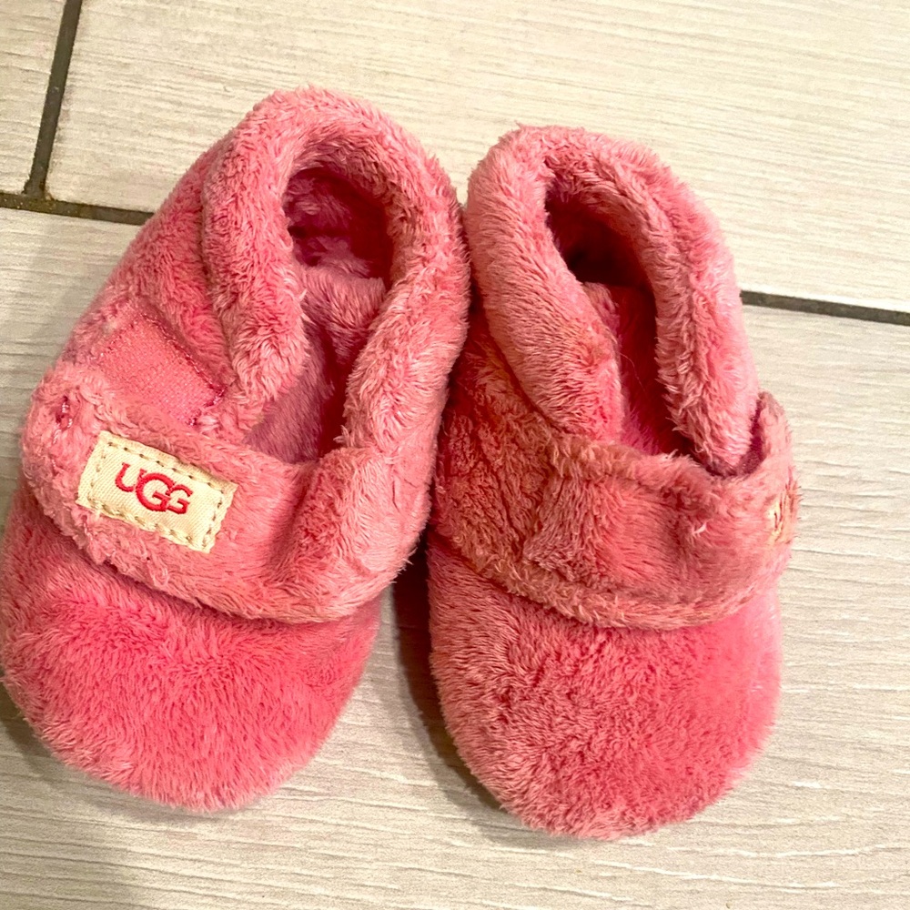Ugg Infant Pink Booties size 2/3C